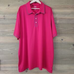 Adidas Pure Motion red short sleeve polo shirt‎ mens size 2XL XXL